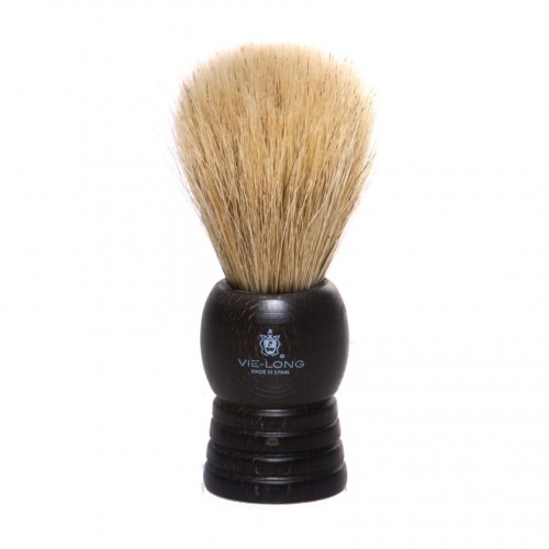 VieLong Horse Hair Shaving Brush, Dark Wood Handle MenKare Grooming